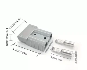 ANDERSON PLUG Grey 50amp to WAECO & KINGS FRIDGE 2 PIN adaptor cable ASS 3m LONG - Image 5