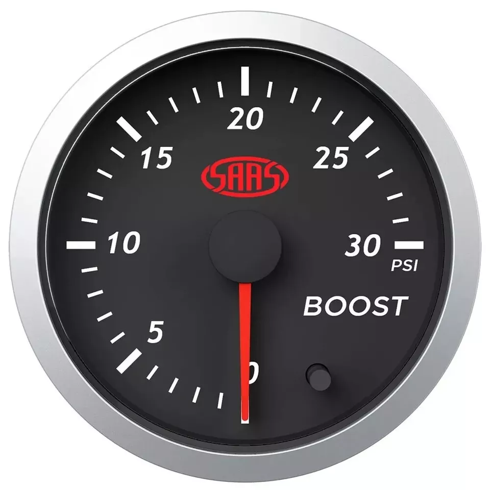 SAAS SG21213 Boost Gauge Diesel 0-30 psi 52mm Black Street Series Streetline - Image 2