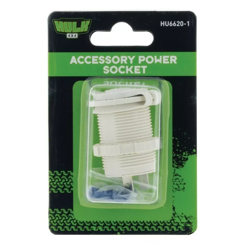 Hulk 4X4 Accessory/CIG Power Socket White 12/24V 20A @12V Non Led (HU6620-1) - Image 4