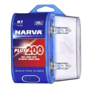 Narva Plus 200 Halogen Performance Globe H7 PX26D 12V 55W (2Pk) 48396BL2