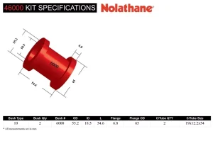 Nolathane REAR TRAILING ARM UPPER REAR BUSHING Kit suits Ford XE XF EA EB ED - Image 5