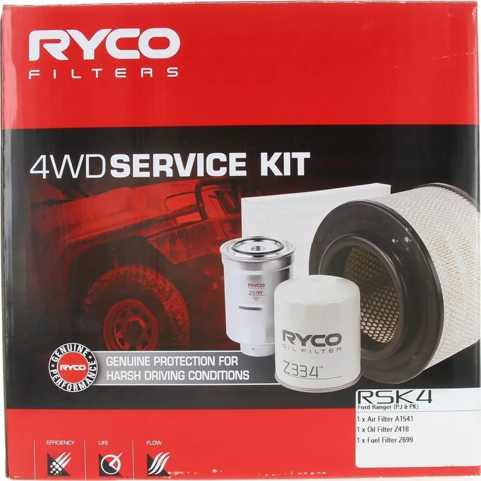 RSK4 Ryco Service Filter Kit Suits- FORD Ranger (PJ & PK) - Image 2