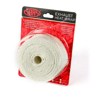 SAAS Exhaust Wrap Heat Tape Fibreglass 50mm/2 Inches X 10m SHWF5010