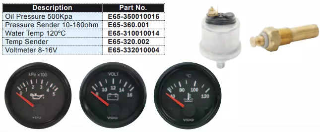 VDO Water Temp Oil Pressure & Voltage Gauge & senders Bulk Pack - Image 2