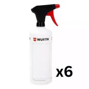 Wurth Spray Bottle 1000ml BULK 6 PACK for window cleaner, car care & workshop