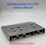 3 pin & 2 pin 50 Amp Anderson plug Surface Mount Cover Stainless Steel