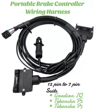 Portable Electric Brake Controller Wiring Harness/Loom 12 pin to 7 pin