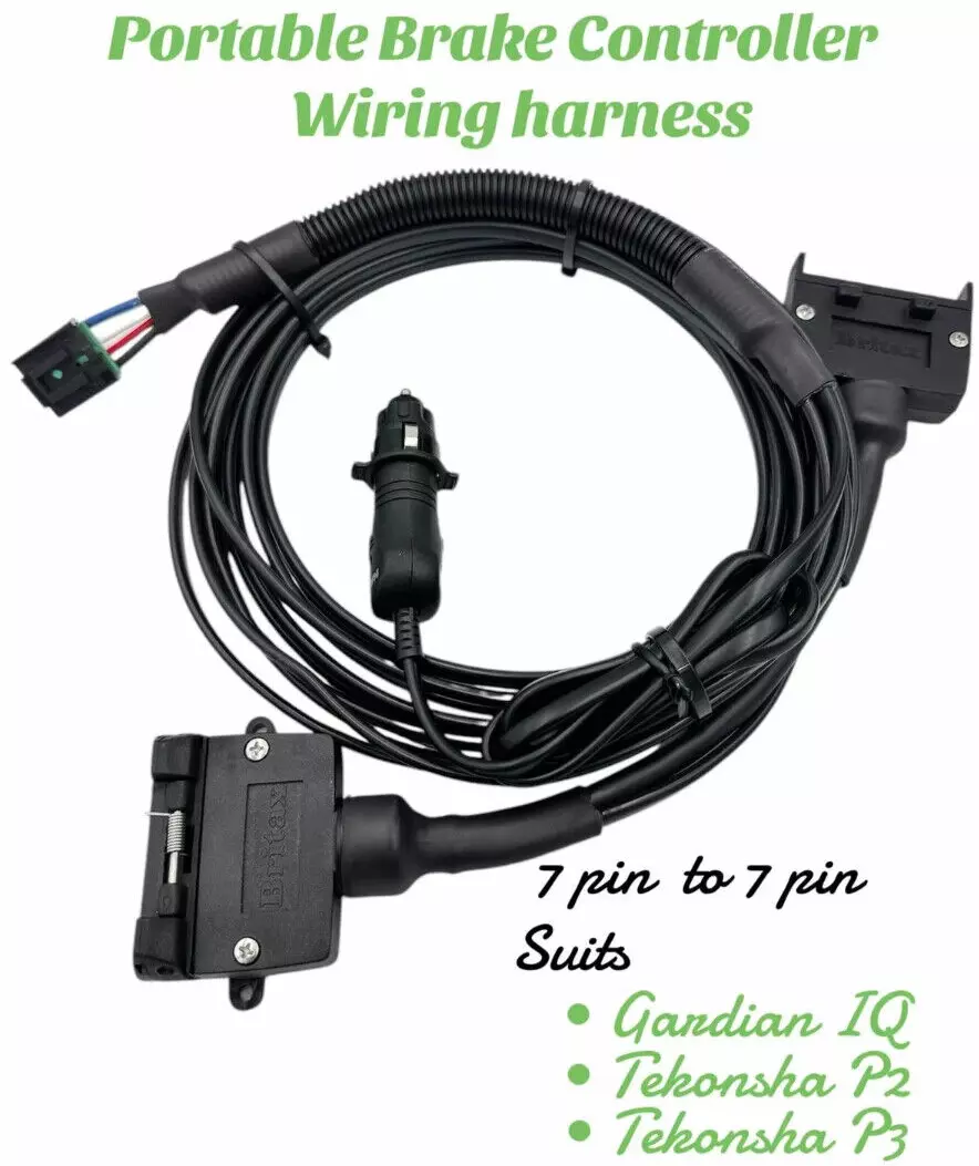 Portable Electric Brake Controller Wiring Harness/Loom 7 pin to 7 pin