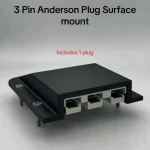 3 pin 50 Amp Anderson Plug Surface Mount Cover Panel Canopy Kit + x1 Grey Plug