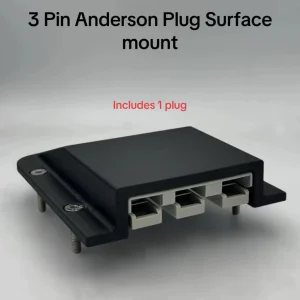 3 pin 50 Amp Anderson Plug Surface Mount Panel Kit External inc x1 Grey Plug