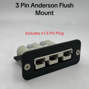 3 pin 50 Amp Anderson plug flush mount holder Cover inc plug. Dual Battery 3Pin