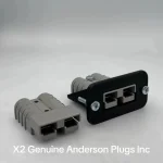 50 Amp Anderson Plug flush Mount Cover Bracket, Flush Panel inc x2 Andersons