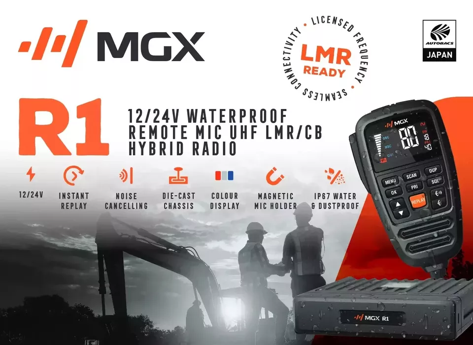 Super Compact MGX IP67 REMOTE MIC 12/24V UHF/LMR HYBRID CB RADIO - Image 3