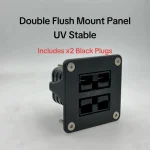 50Amp DUAL Double Anderson TWIN MOUNT FLUSH COVER CARAVAN, CANOPY x2 Black plugs