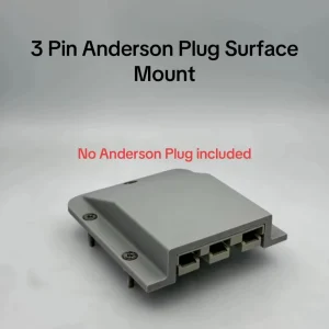 Grey 3 pin 50 Amp Anderson Plug Surface Mount Panel Kit External - No Andersons