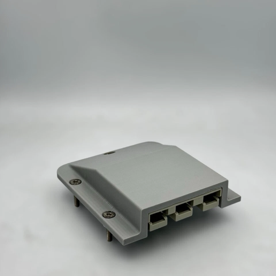 Grey 3 pin 50 Amp Anderson Plug Surface Mount Panel Kit External 2 Grey plugs - Image 2