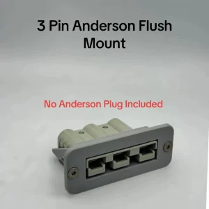 Grey 3 pin 50 Amp Anderson plug flush mount holder Cover Dual Battery 3Pin