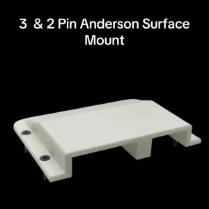 White 3 Pin & 2 Pin 50 Amp Anderson Plug Surface Cover Mount Panel Kit External
