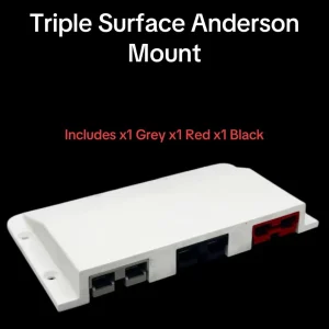 White Triple Anderson Surface Mount Cover Panel Kit 50 Amp Grey/Red/Black