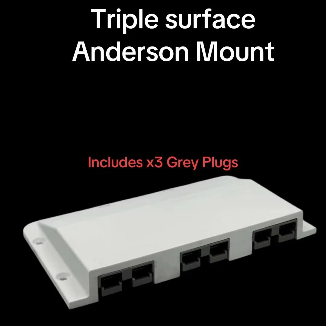White Triple Anderson Surface Mount Cover Panel Kit External inc 50 Amp Grey