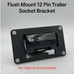 12 Pin Flat Trailer Socket Flush Bumper Mount Plate- no Socket Inc