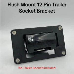 12 Pin Flat Trailer Socket Flush Bumper Mount Plate- no Socket Inc
