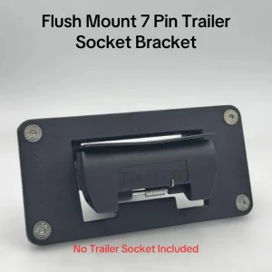 7 Pin Flat Trailer Socket Flush Bumper Mount Plate- no Socket Inc