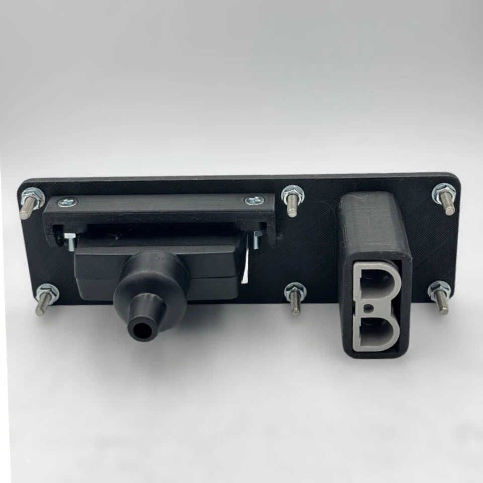 7 Pin Flat Trailer Socket & Single 50Amp Anderson Flush Bumper Mount Plate - Image 3