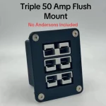 Flush Mount Triple Anderson Plug 50Amp Mounting Bracket Cover Panel No Plugs