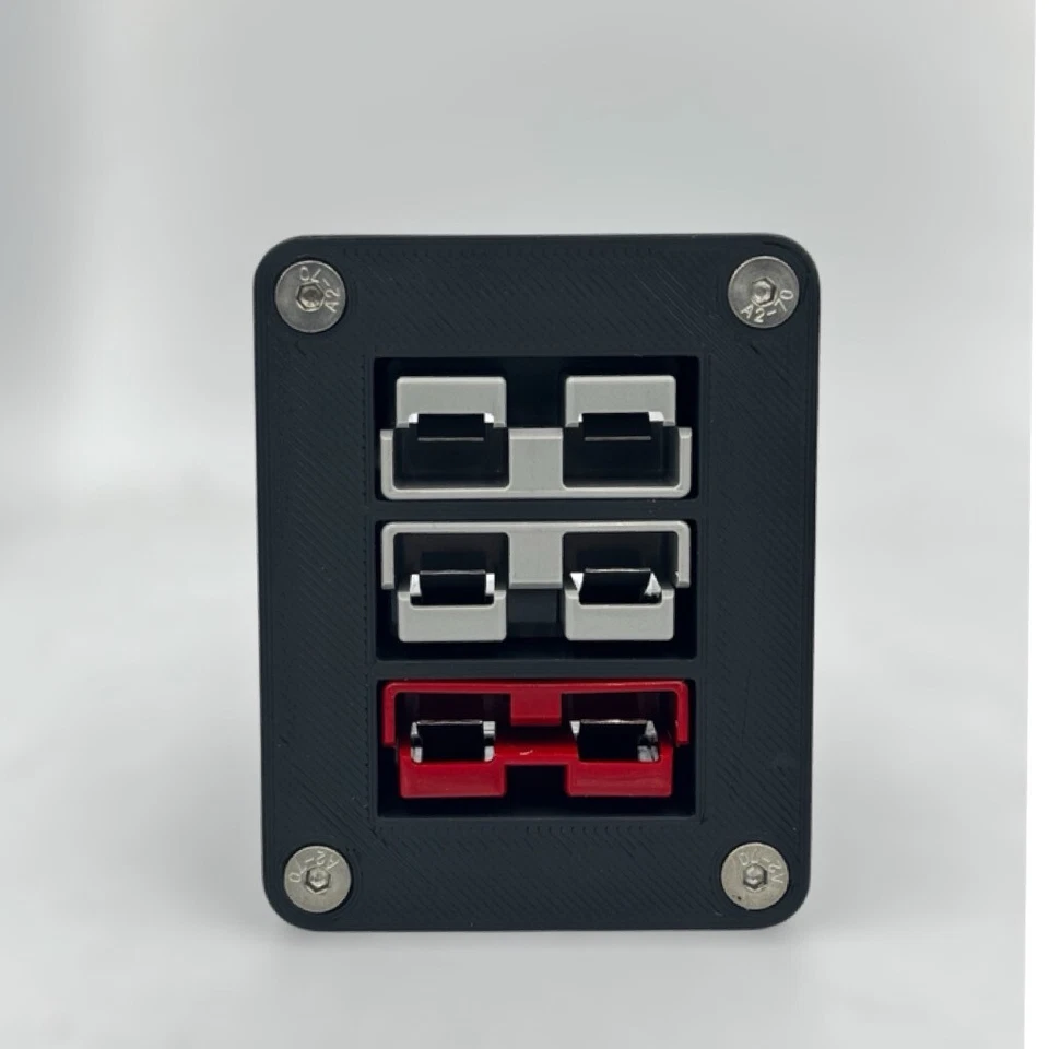 Flush Mount Triple Anderson Plug 50Amp Mounting Bracket Panel Grey/Red plugs - Image 3