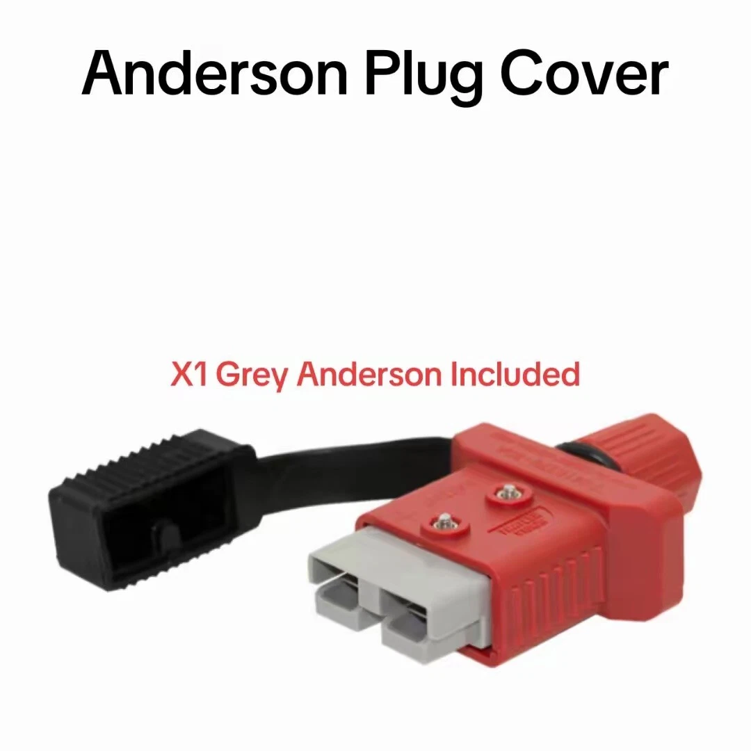Red Anderson Plug Cover Lead End Dust Cap Weatherproof Plus 50Amp Anderson