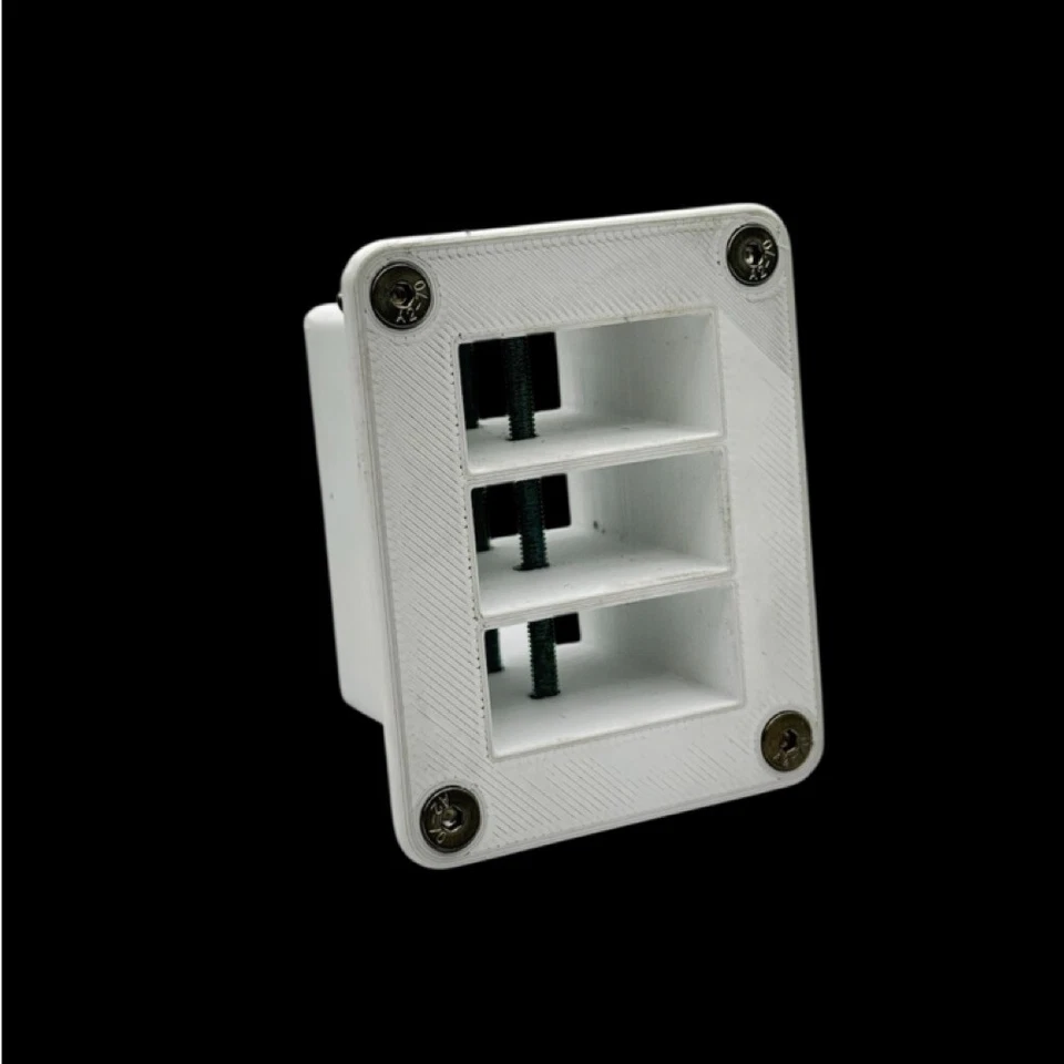 White Marine Flush Mount Triple Anderson Plug 50Amp Mounting Bracket -No Plugs - Image 2