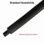 2:1 Ratio Braided Sleeving Shrinkable Fabric Heatshrink Tubing 12mm -5Mtr Roll