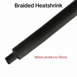 2:1 Ratio Braided Sleeving Shrinkable Fabric Heatshrink Tubing 30mm -5Mtr Roll