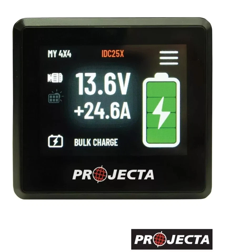 Projecta 12/24V 25A DC-DC Battery Charger with MPPT Solar and IQ Screen - Image 4