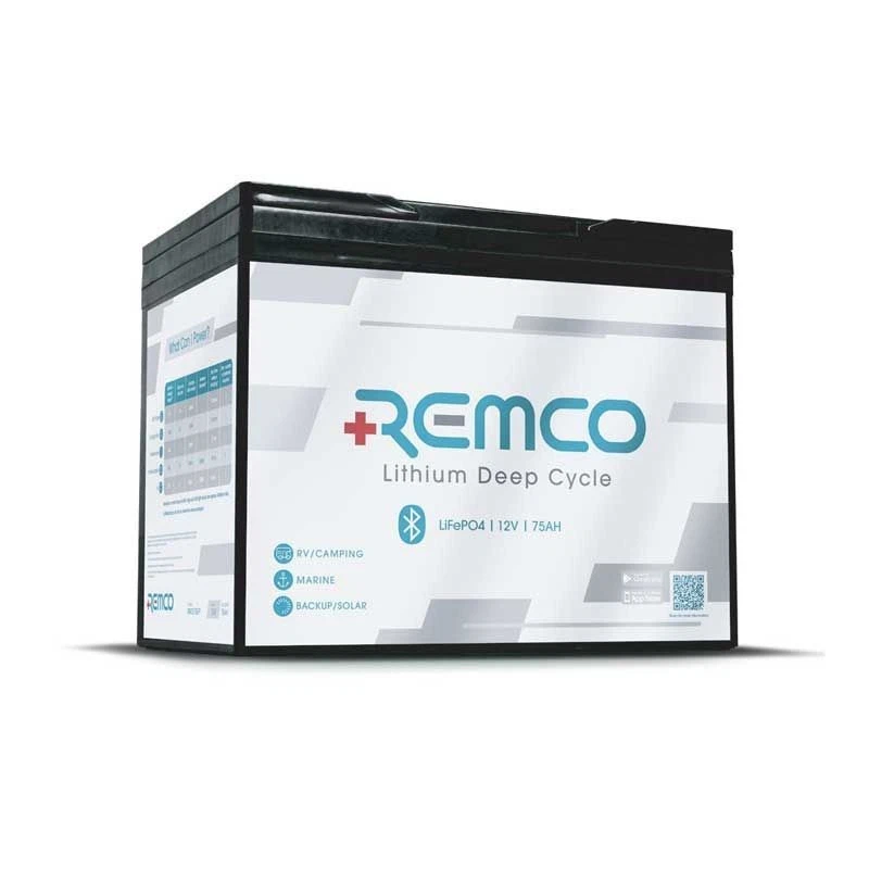 Remco Lithium Deep Cycle LiFePO4 12V 105AH LFP Battery GRP27 with Bluetooth App