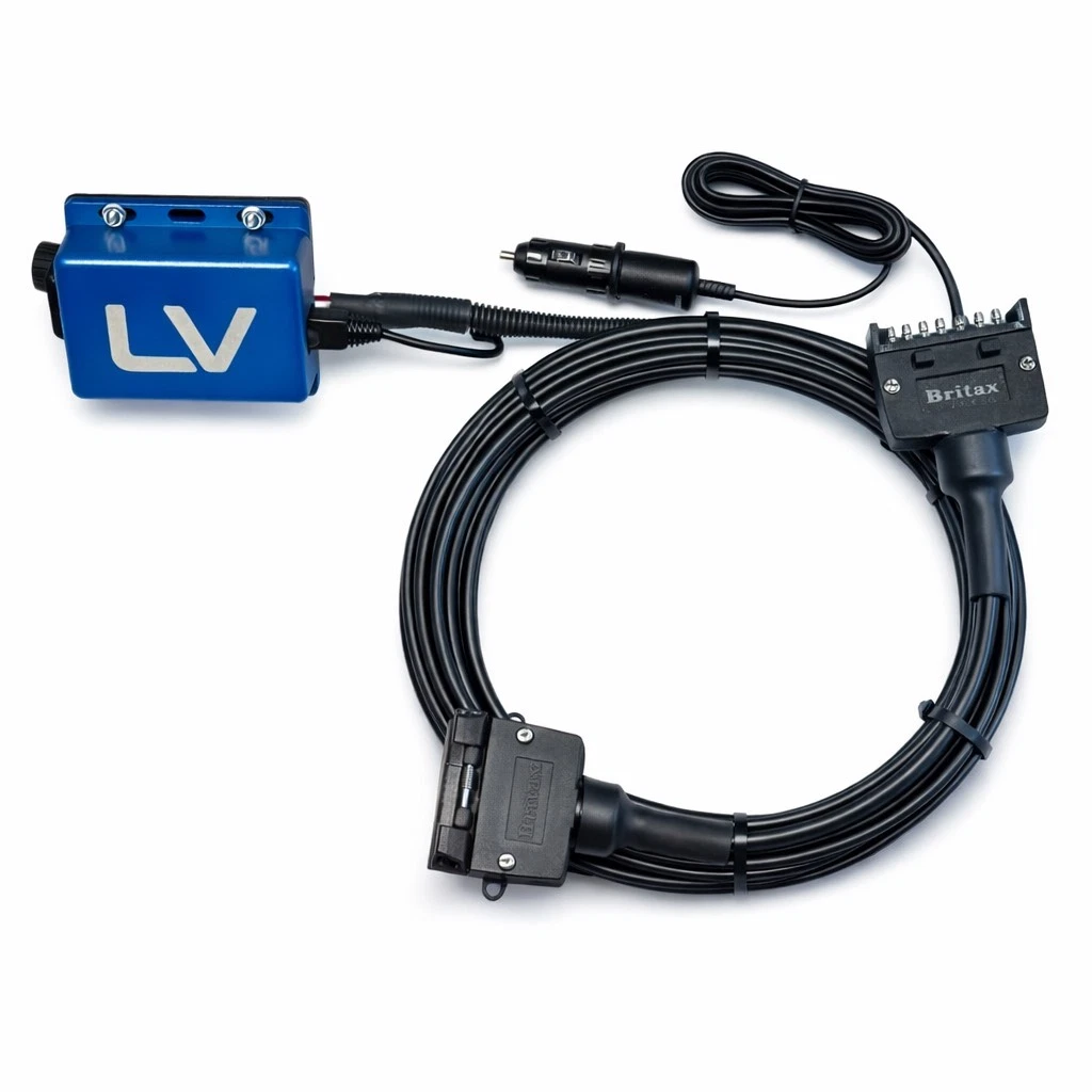 Portable Electric Brake Controller Premium Kit Compact Unit 7 Pin Trailer Socket