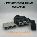 3 Pin 50Amp Anderson Style Connector Mount housing - Trailer Side + x2 3Pin And