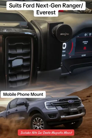 Phone Mount suits- FORD Next-Gen Platinum Ranger Everest Raptor Steelie Orbiter