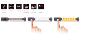 ROADVISION LED Interior Strip Lamp 10-30V Amber/White with Switch 440mm IP67 - Image 3