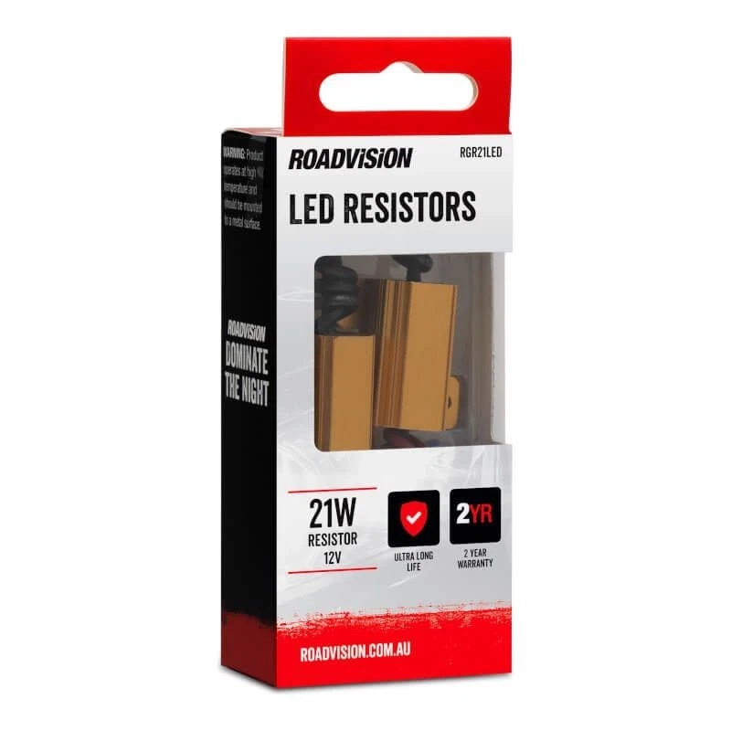 Roadvision Load Resistor 12V 21W 2PK - stop Hyper or Fast Flash 2 Years Warranty - Image 2