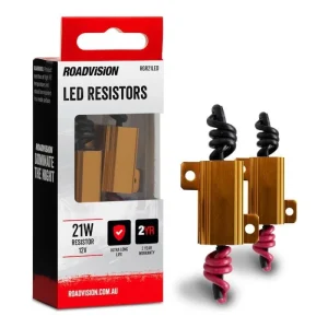 Roadvision Load Resistor 12V 21W 2PK - stop Hyper or Fast Flash 2 Years Warranty