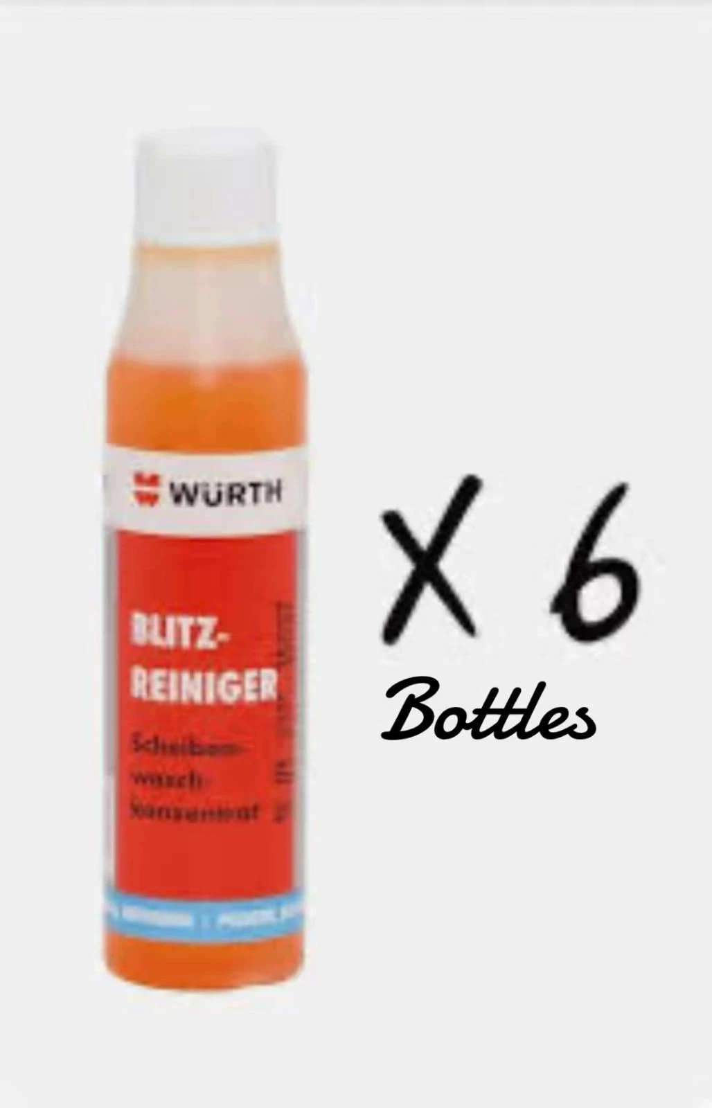 x6 32ml WURTH Premium Windscreen Washer Bottle Additive, Cleaner, Treatment.