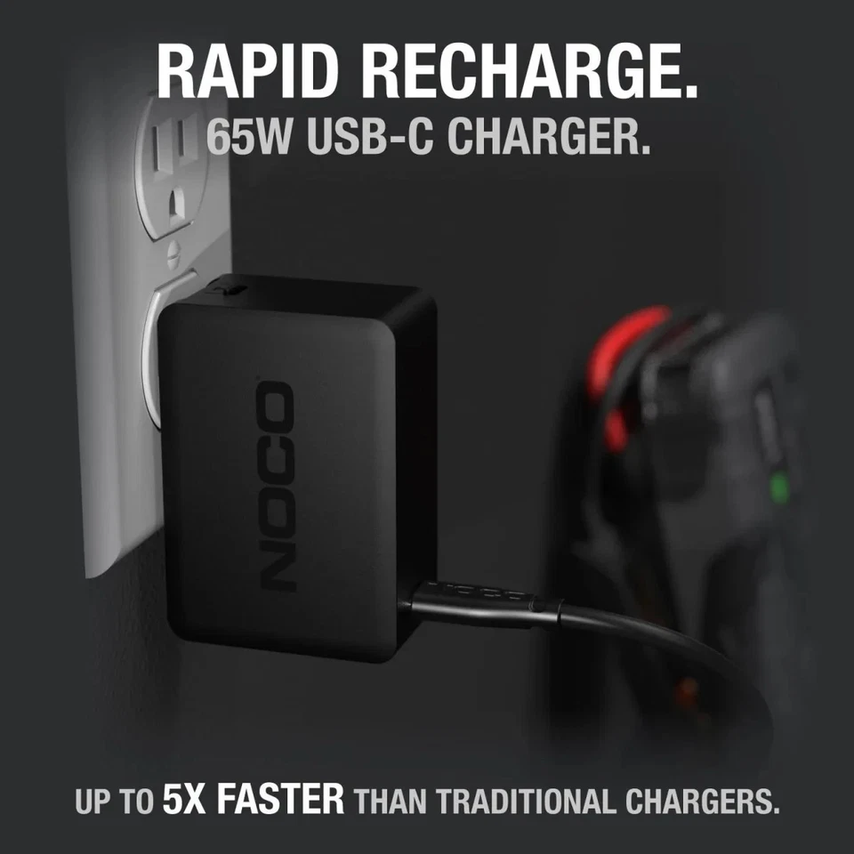 NOCO 65W USB-C Mains Fast Rapid Charger Power Adapter For Noco GBX Jump Starters - Image 2