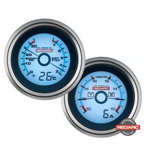 Redarc G52-BET EGT & Boost Pressure & Dual Voltage 52mm Gauges Combo Pack