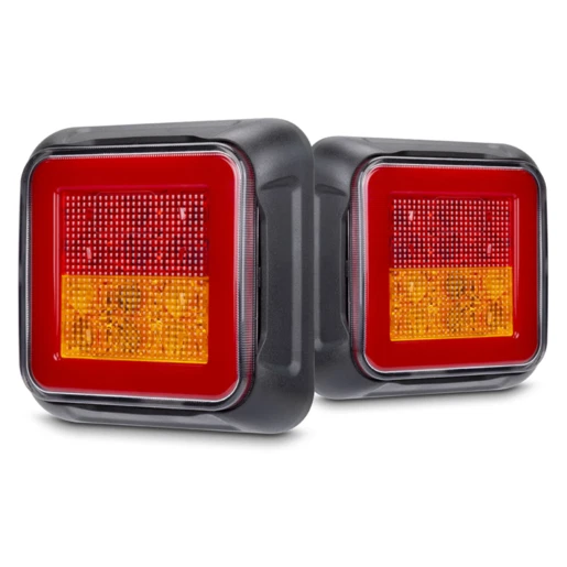 RoadVision LED Combination Trailer Lights with Halo 10-30V 100x100 PAIR- BR81LR