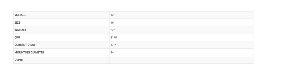 MARADYNE LOW PROFILE THERMO FAN 12" 12V 1155CFM 7.7 AMP REVERSABLE SKEW BLADE - Image 3