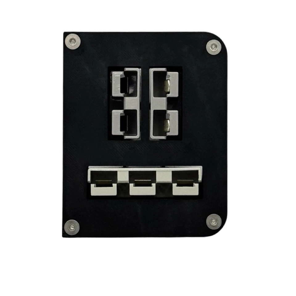 Direct fit tub panel 50A 3pin + x2 Grey Anderson plug suits Next Gen Ford Ranger