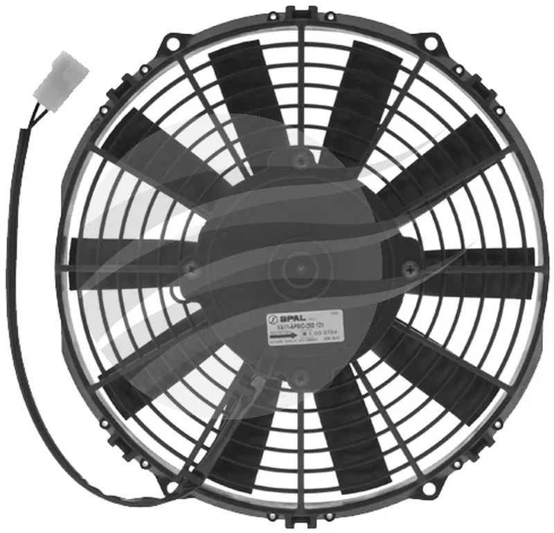 SPAL THERMO FAN 10" (255mm) straight blade pusher 12-volt 1070m3/h 631cfm