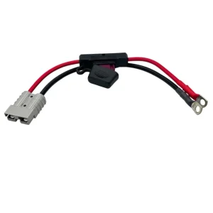 Anderson Plug Lead 8 B&S 50A Maxi Fuse To 8 Mm Battery Lugs 30 CM Cable 50 Amp
